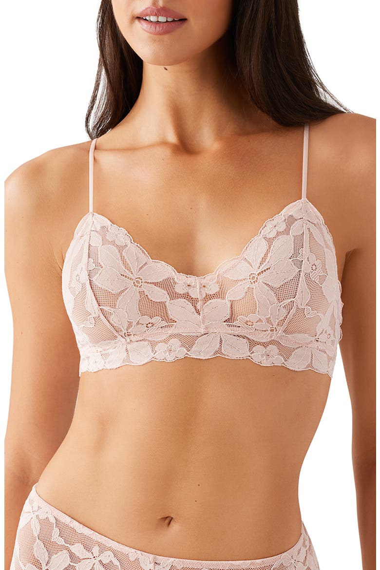 Feeling Famous Bralette, Main, color, ROSE SMOKE/ WHITE