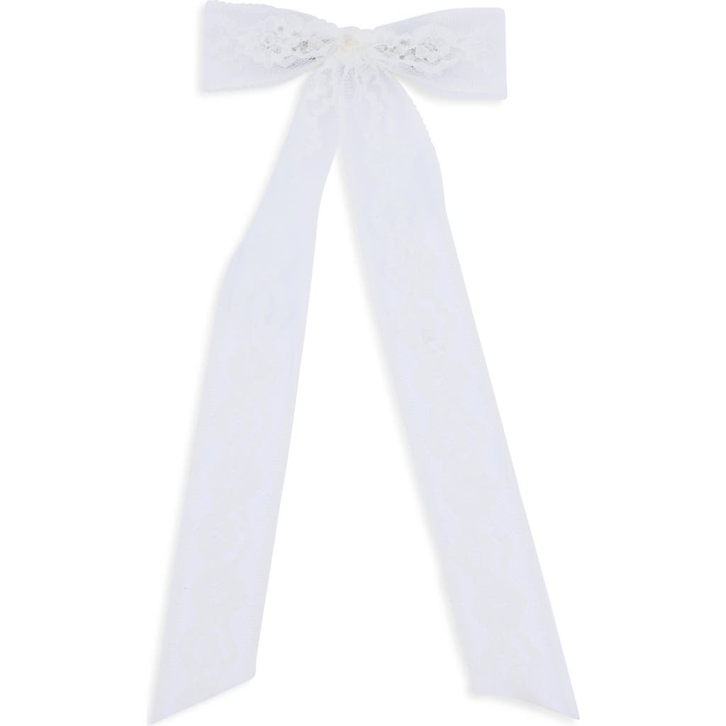 Bp. Lace Bow Barrette In White