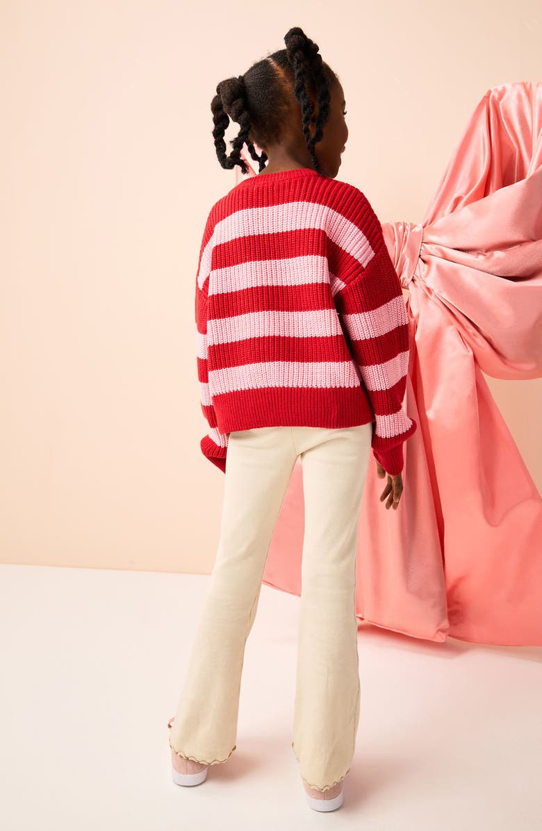 NEXT Kids' Stripe Holiday Graphic Sweater, Alternate, color,