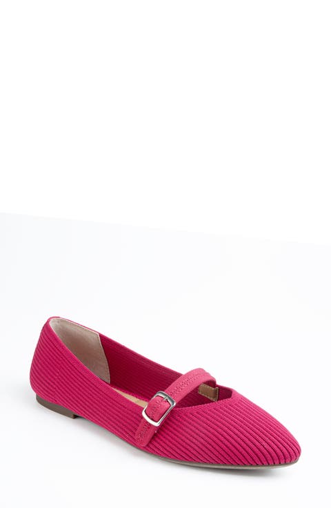 Glory Rib Knit Mary Jane Flat (Women)