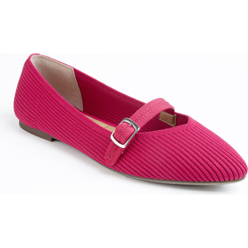 Me Too Glory Rib Knit Mary Jane Flat In Red