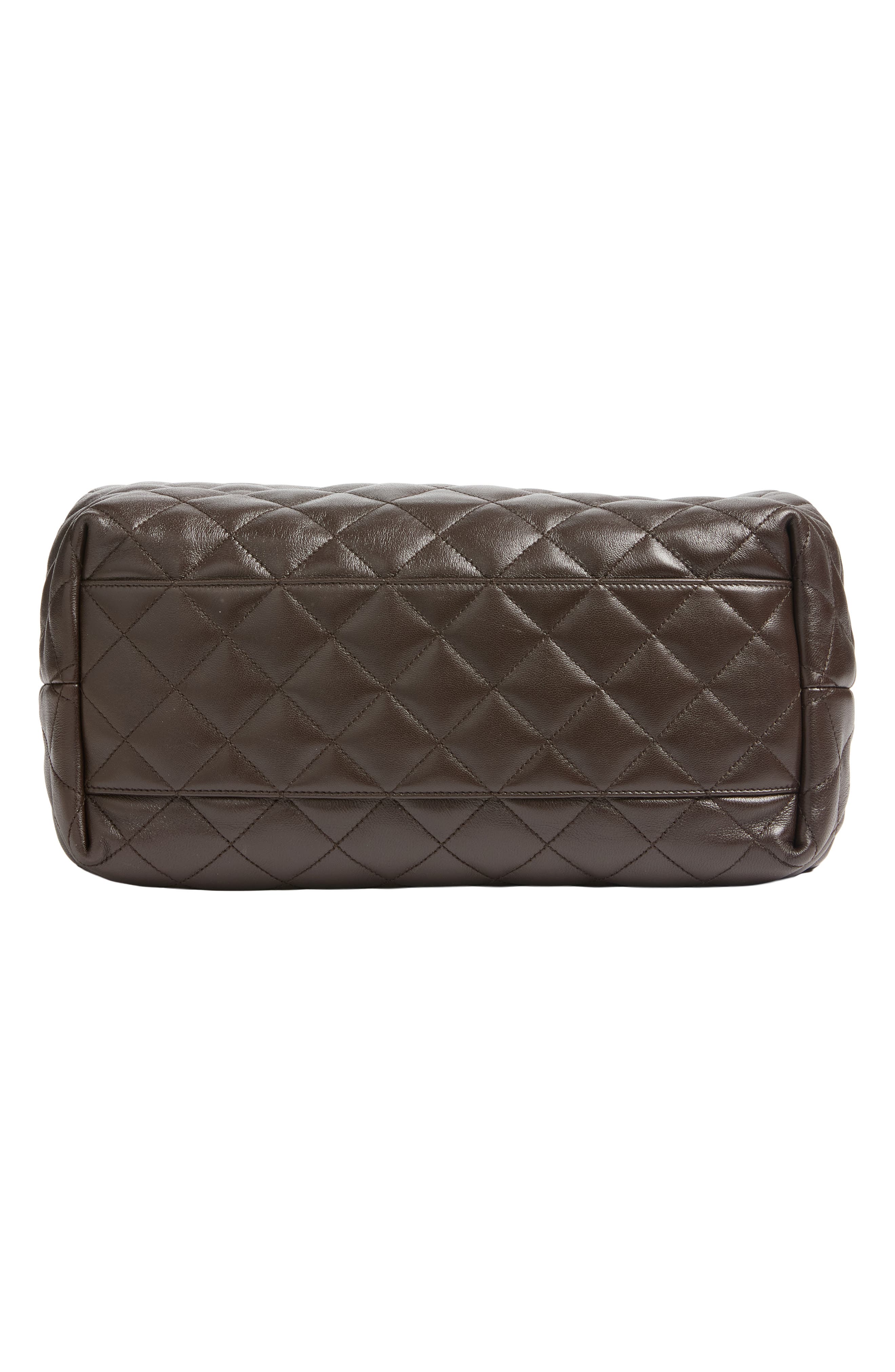 Medium Icare Quilted Shopper, Alternate, color, DARK CHOCOLATE