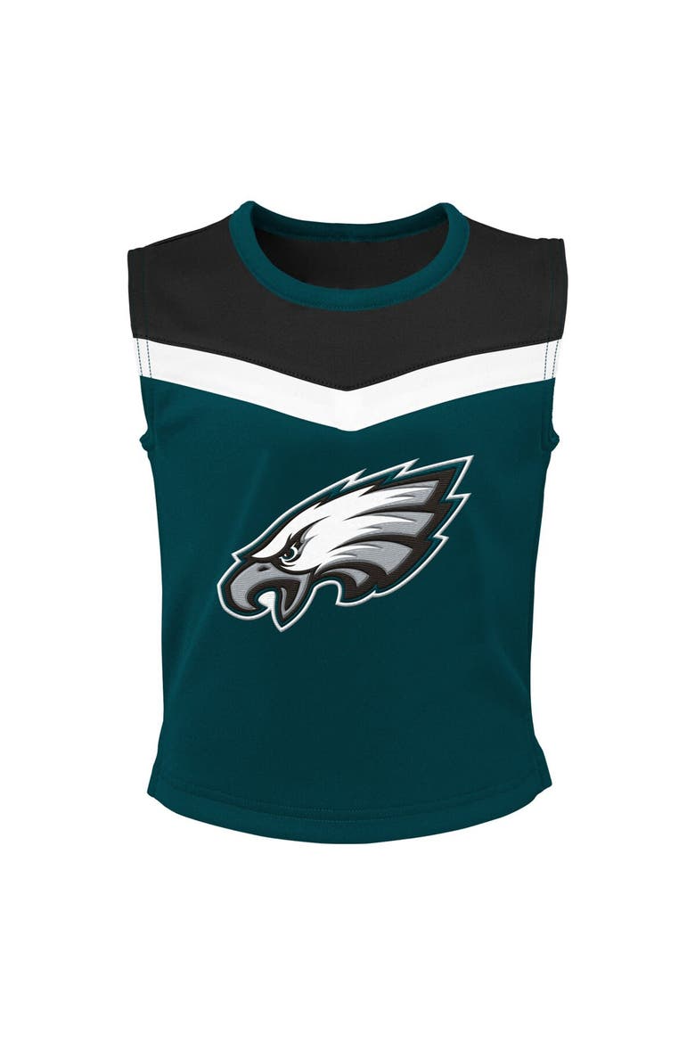 Girls Youth Green Philadelphia Eagles Spirit Two-Piece Cheerleader Set, Alternate, color, Green