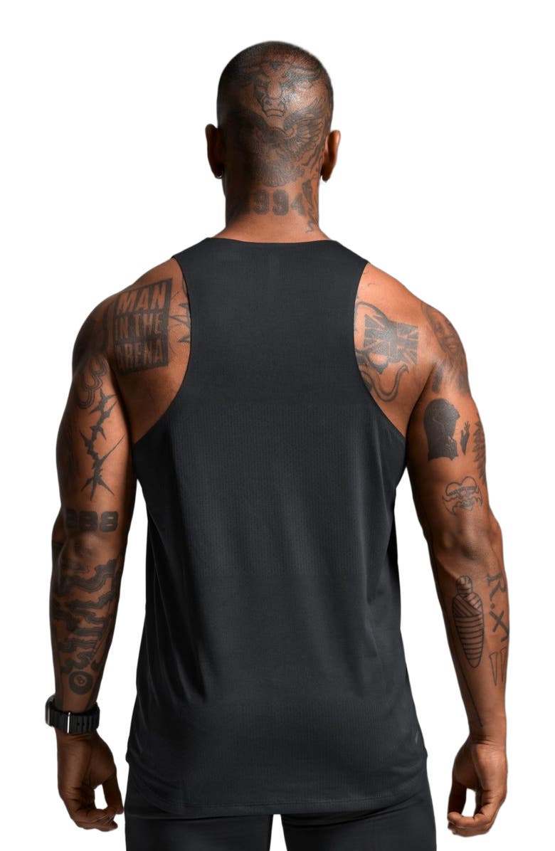 2XU Light Speed Tech Singlet, Alternate, color, Black/Black Reflective