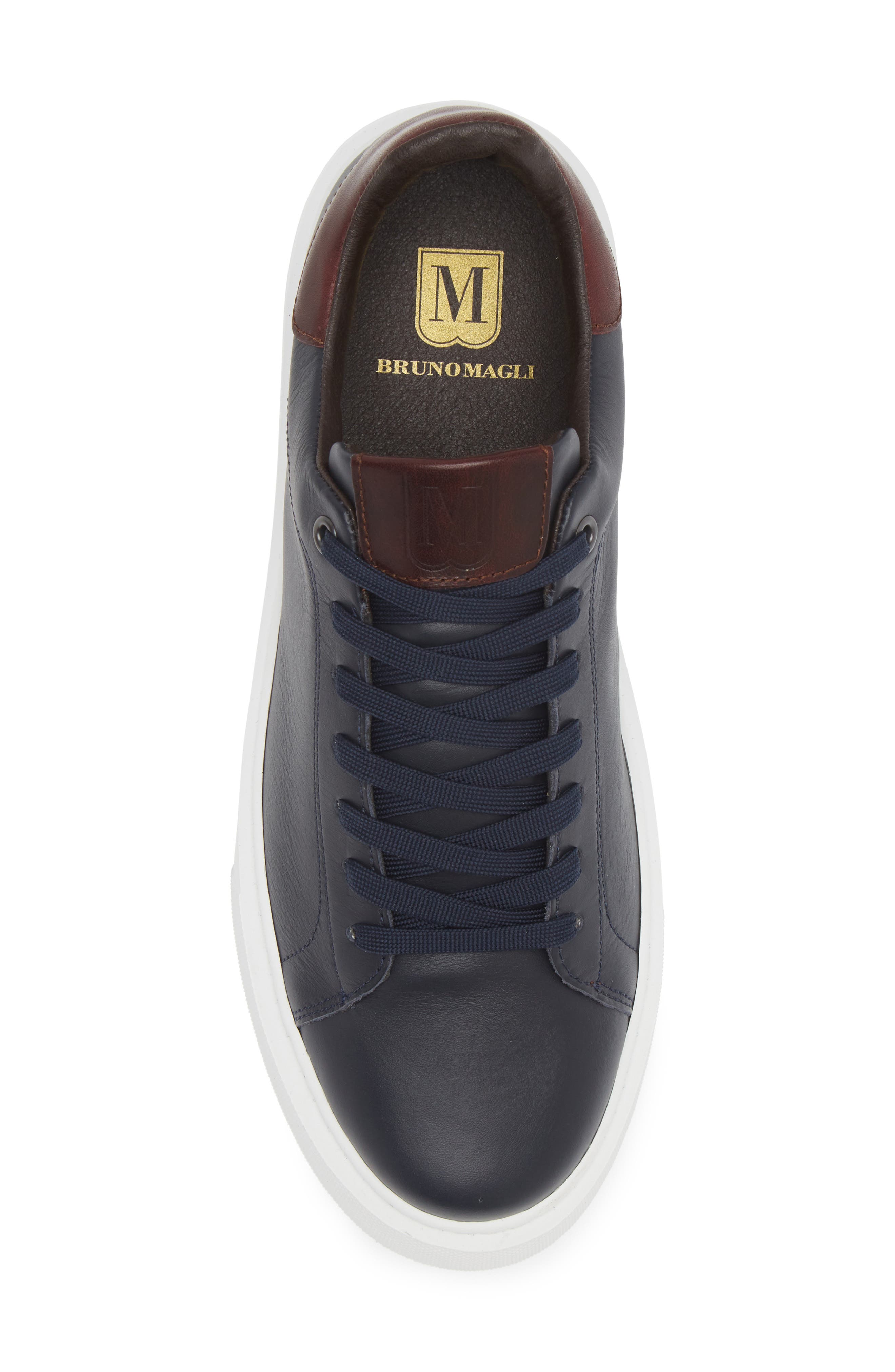 Lucca Leather Sneaker, Alternate, color, NAVY