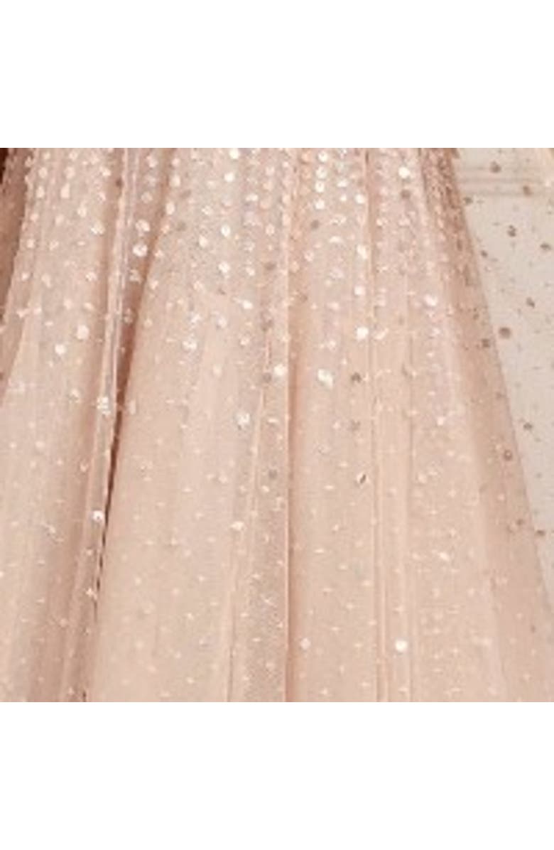 Needle & Thread Moonlight Sequin Cape Kids Dress, Alternate, color, Oyster