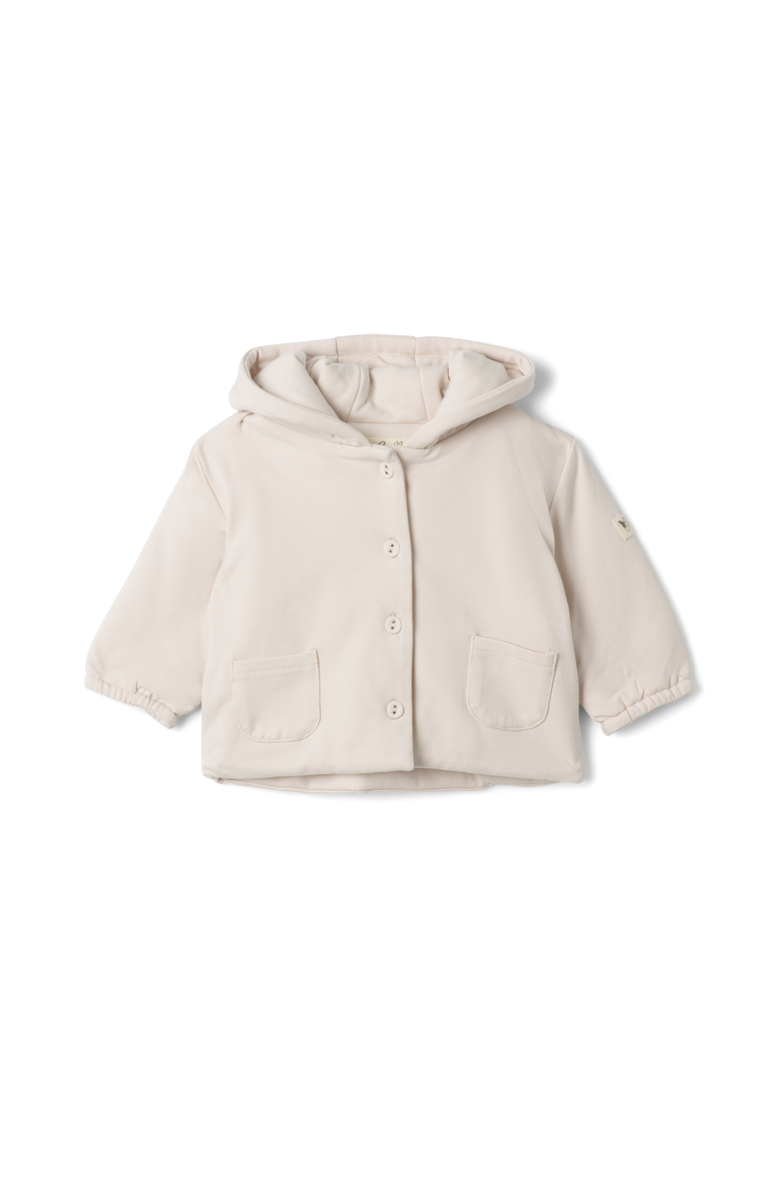 Bebe Bella Front Button Pocket Puff Jacket, Main, color, Dark Almond