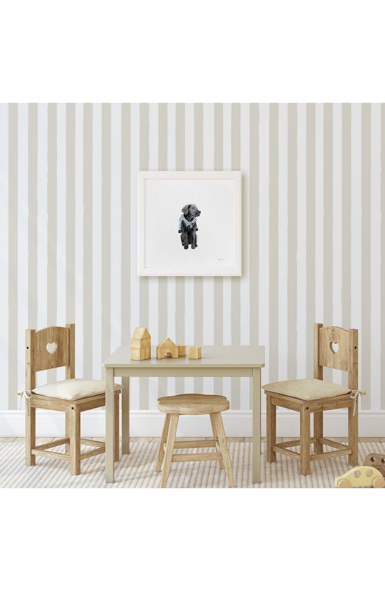 Ramus & Co Preppy Black Lab Framed Museum Quality 12" x 12" Art Print, Alternate, color, Multicolored