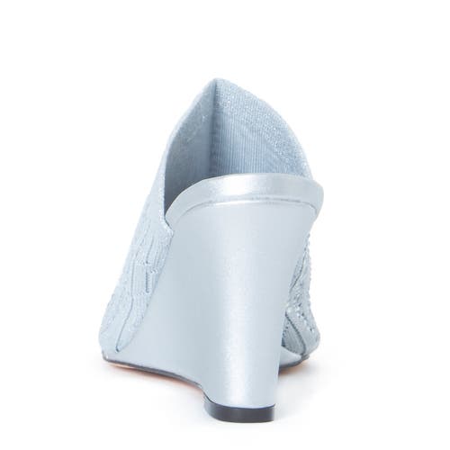 Lauren Lorraine Martha Wedge Sandal In Silver