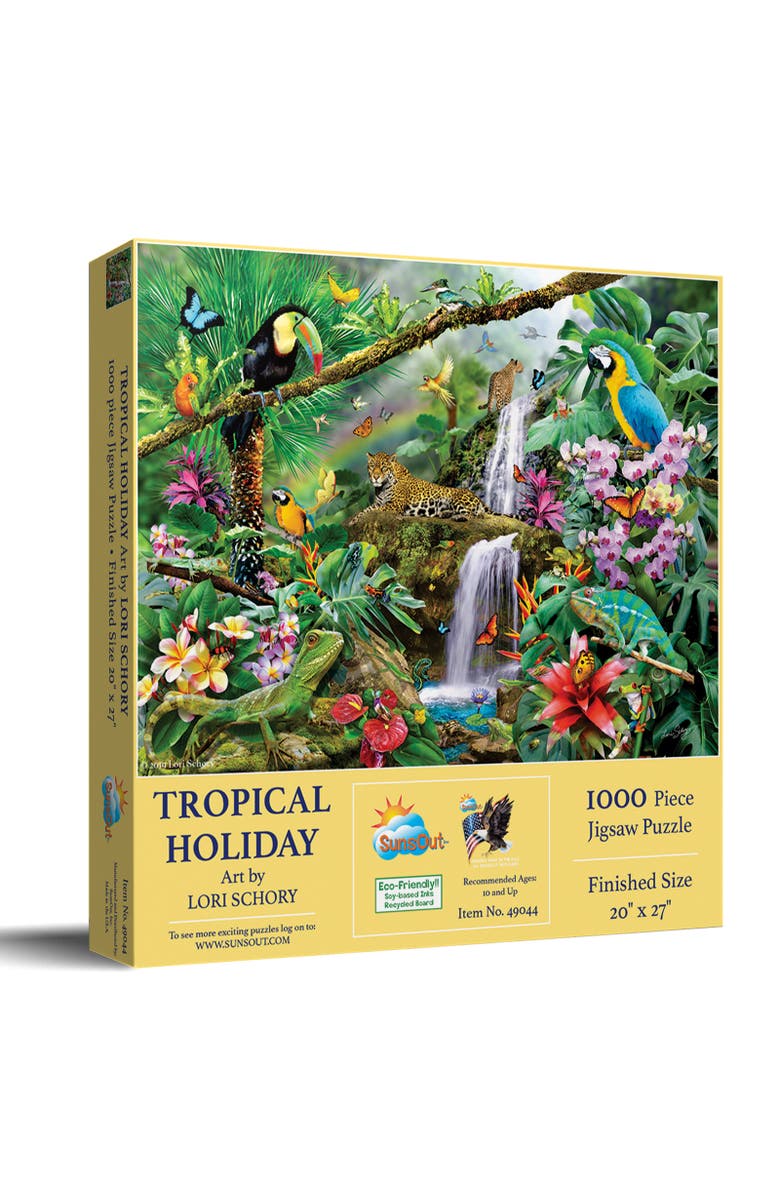 Sunsout Tropical Holiday 1000 piece Jigsaw Puzzle for Adults, Main, color, Multicolor