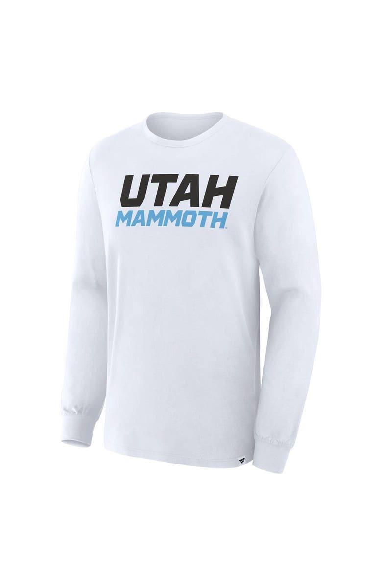 FANATICS Men's Fanatics White Utah Mammoth Wordmark Legacy Long Sleeve T-Shirt, Alternate, color, White