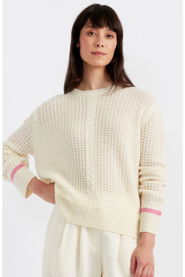 Penzance Wool Cashmere Sweater, Main, color, Cream/Multi