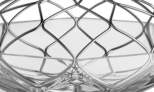 Orrefors Bloom Low Vase In Clear