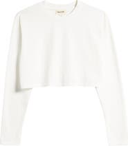 Open Edit Long Sleeve Crop T-Shirt