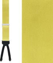 Trafalgar Sutton Solid Color Silk Formal Suspenders | Y-Back, Adjustable Braces