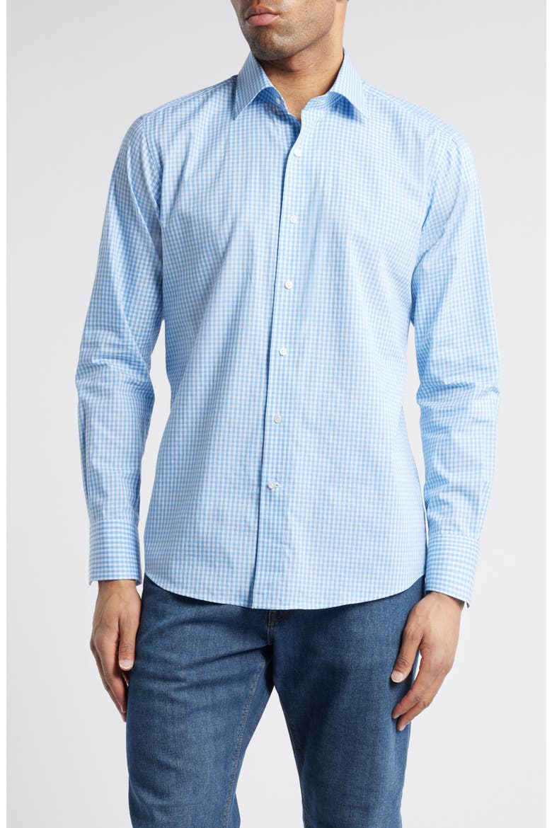 Crown Crafted Capri Cotton Sport Shirt, Main, color, FOUNTAIN BLUE
