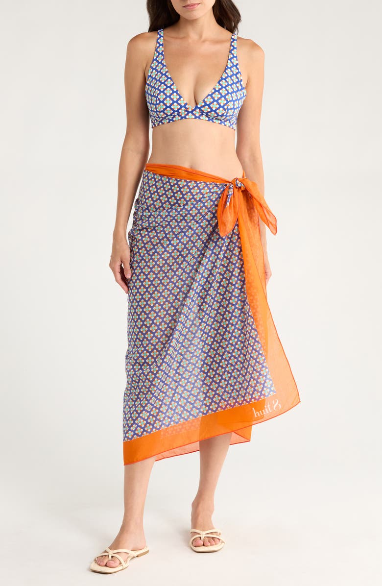 Huit Printed Cotton Cover-Up Pareo, Main, color, 