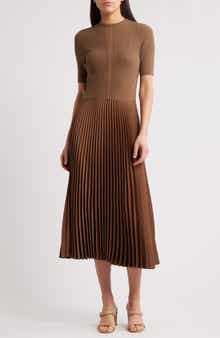 Faddrid Sweater Dress with Plissé Skirt