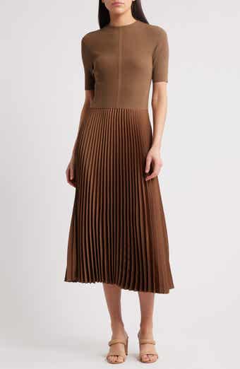 Faddrid Sweater Dress with Plissé Skirt