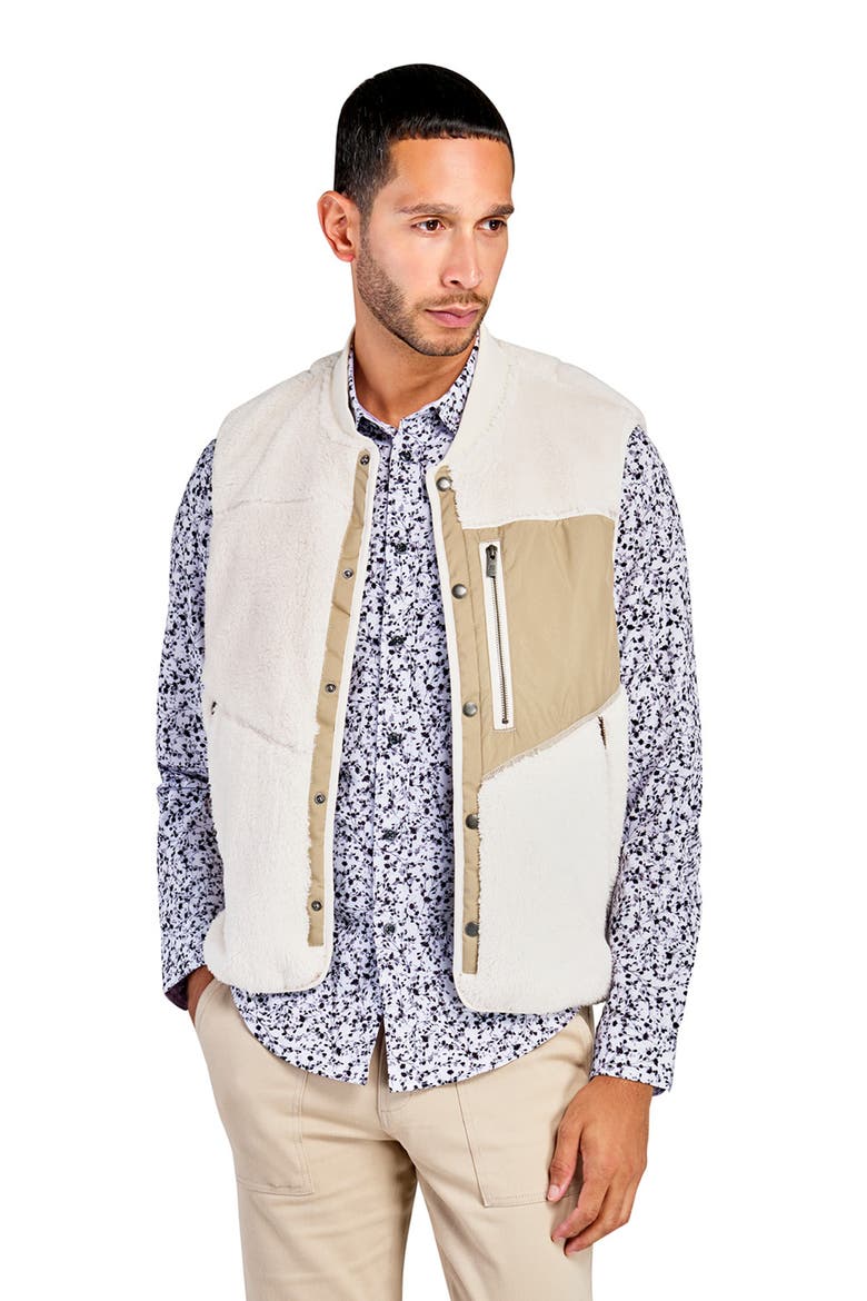 Solid Fuzzy Vest, Alternate, color, CREAM