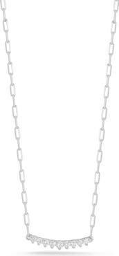 CHLOE AND MADISON Cubic Zirconia Bar Necklace