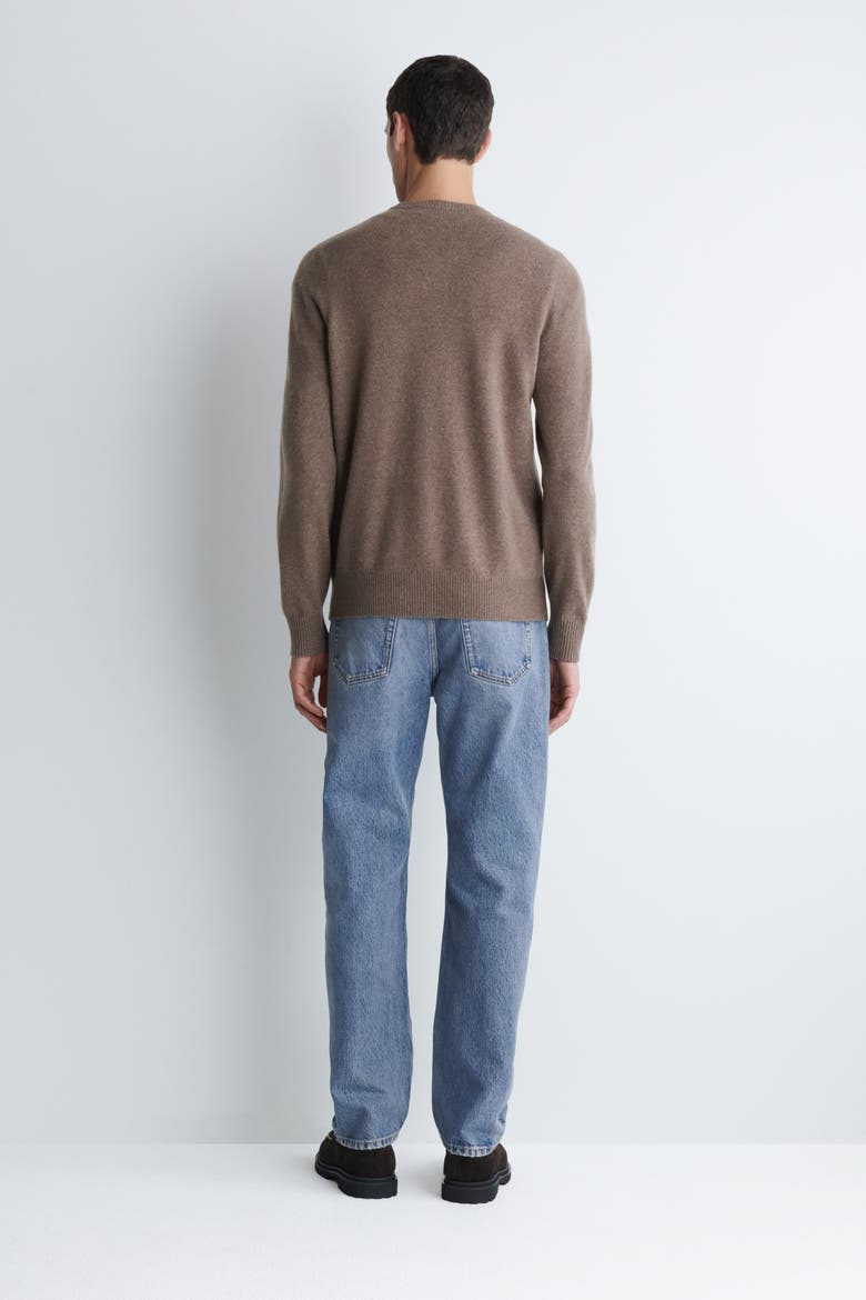 Seamless Cashmere Crew-Neck Sweater, Alternate, color, DARK UNDYED