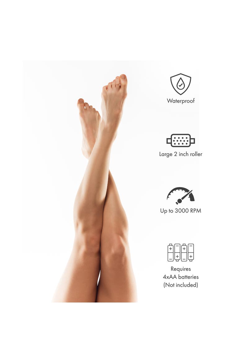 Battery Operated Callus Remover Effortlessly Smooth Feet with Waterproof, Safe & Comfortable Device, Main, color, White