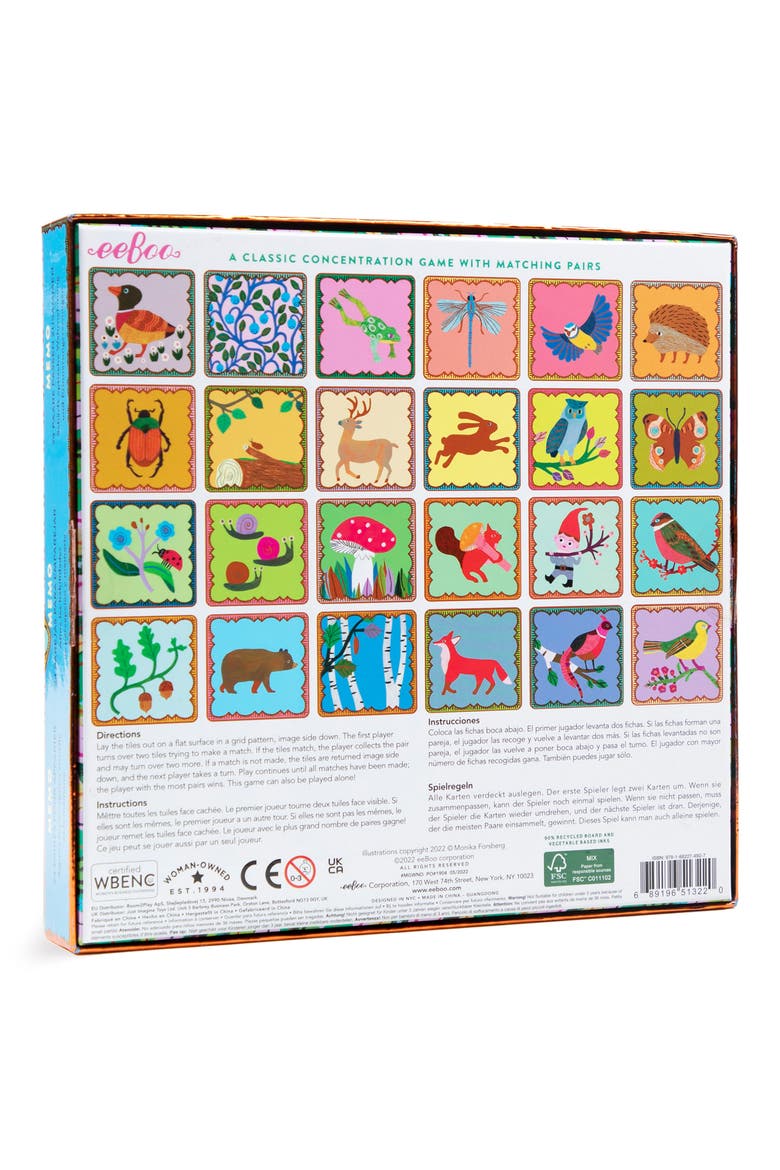Woodland Shiny Memory Card Game, Alternate, color, MULTI