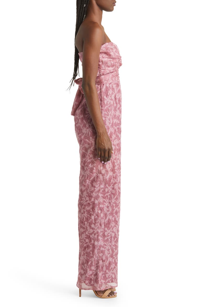 Lasting Love Textured Organza Strapless Jumpsuit, Alternate, color, MAUVE