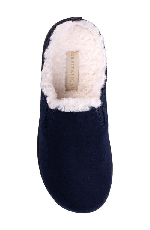 Revitalign Dundee Cozy Faux Shearling Lined Slipper In Blue