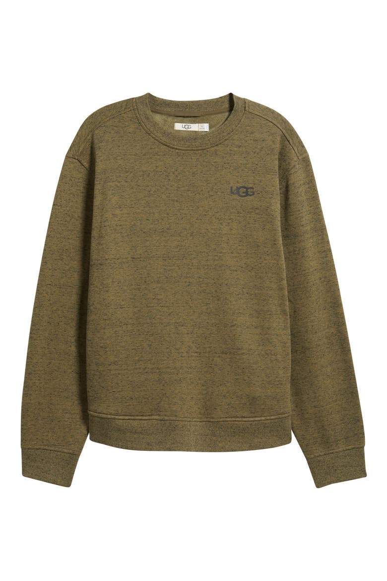 Nyles Relaxed Sweatshirt, Alternate, color, BURNT OLIVE HEATHER