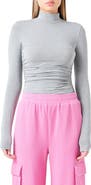 Grey Lab Ruched Turtleneck Top