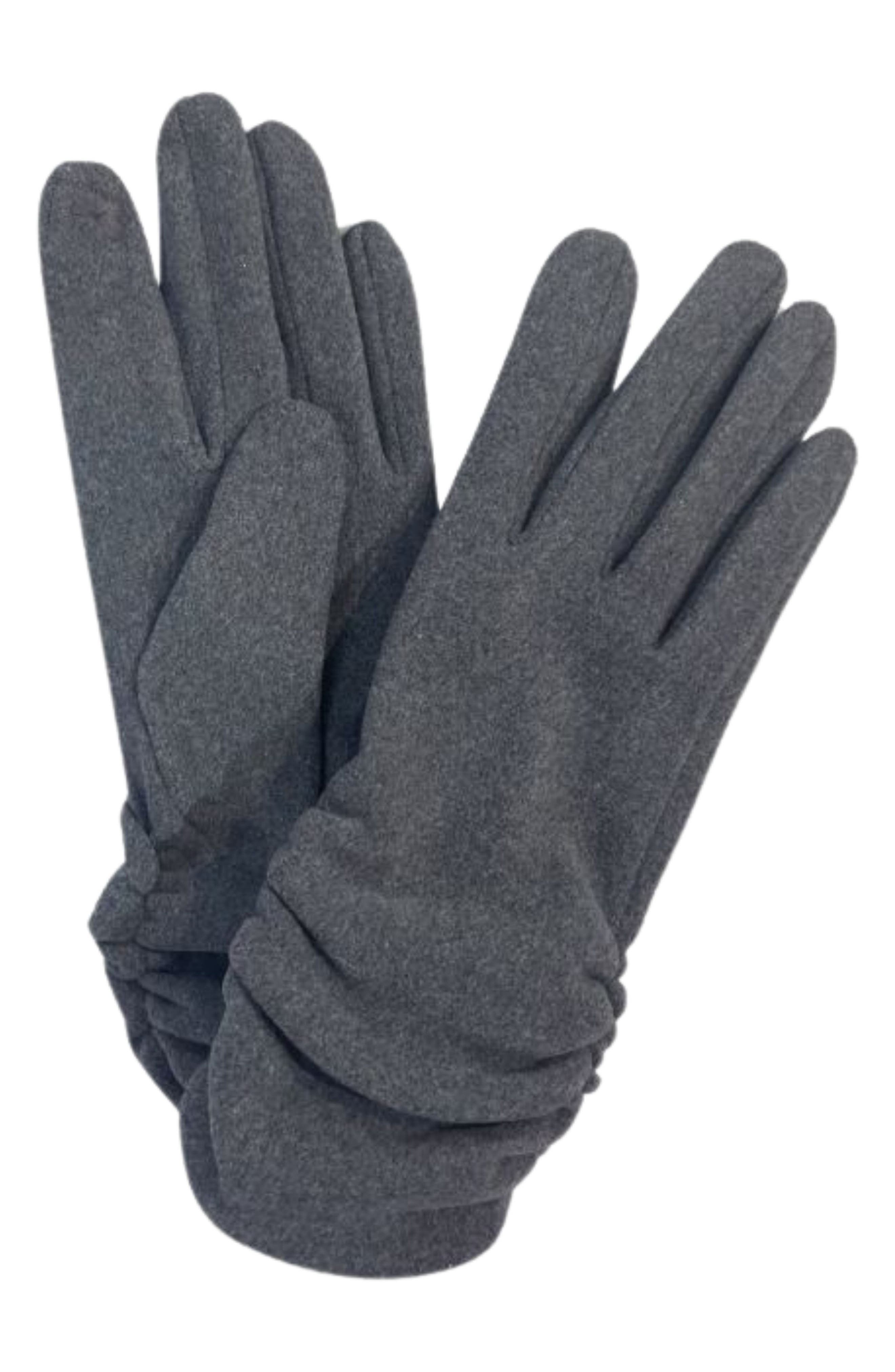 MARCUS ADLER Ruched Jersey Touchscreen Gloves