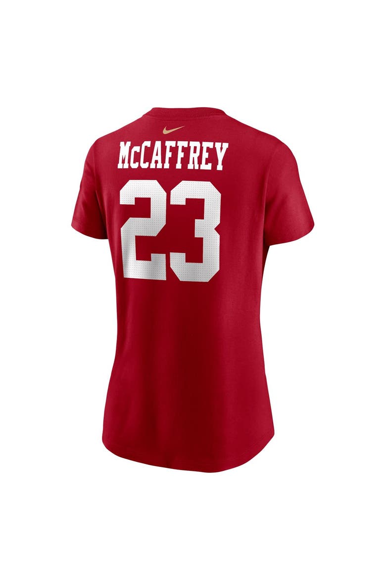 Women's Nike Christian McCaffrey Scarlet San Francisco 49ers Player Name & Number T-Shirt, Alternate, color, Scarlet