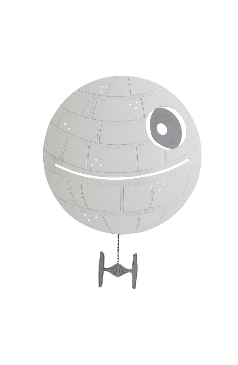 Lambs & Ivy Star Wars Signature LED Light-Up Death Star Wall Decor/Art, Main, color,