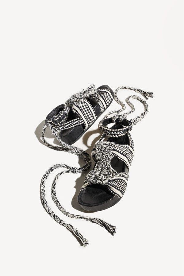 Amambaih Olivia Sandals, Alternate, color, Ivory-Black