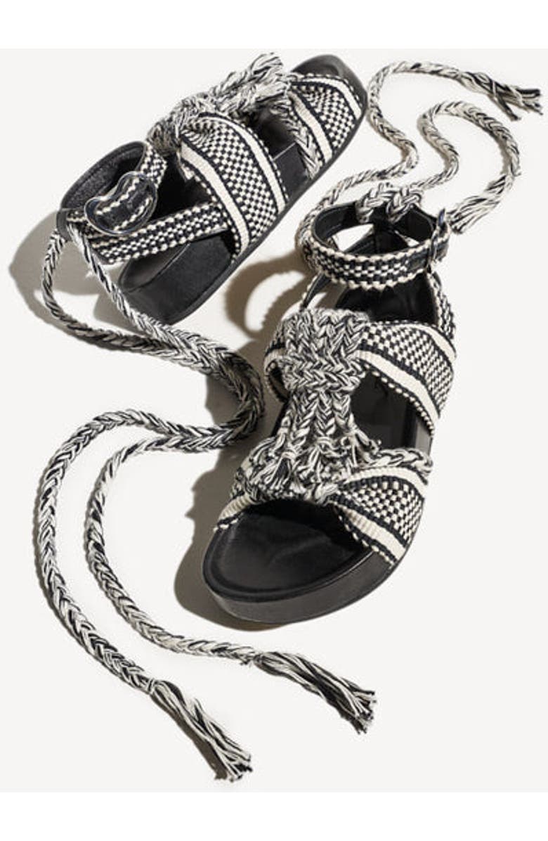 Amambaih Olivia Sandals, Alternate, color, Ivory-Black