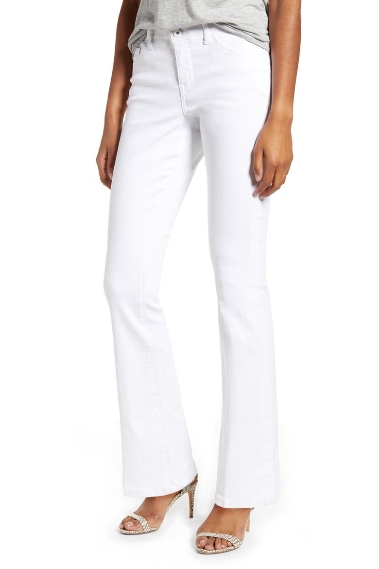 Jeans Gloria High Waist Flare Jeans, Main, color, WHITE