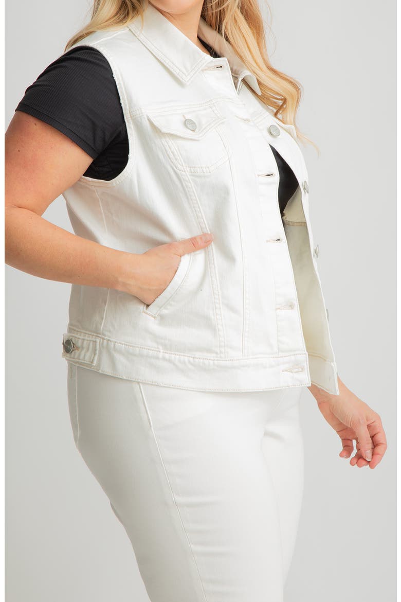 Denim Vest, Alternate, color, CREAM