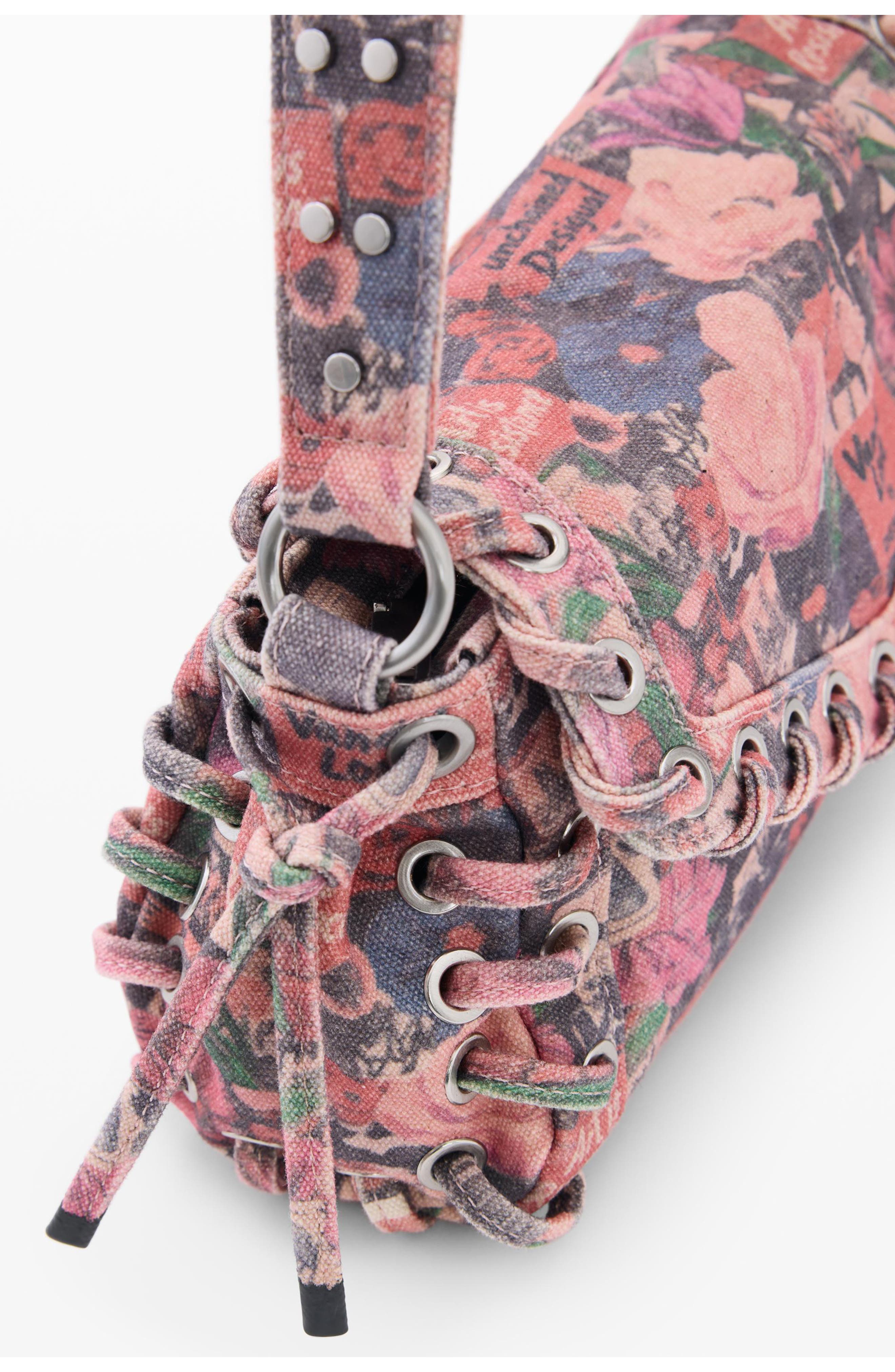 Desigual Collage Denim Crossbody Bag, Alternate, color, Multi