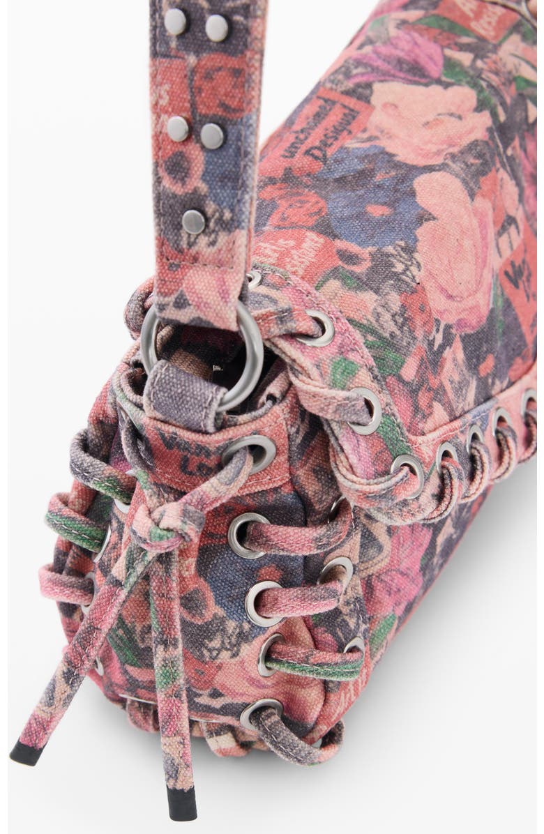 Desigual Collage Denim Crossbody Bag, Alternate, color, Multi