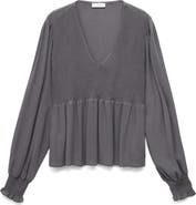 MANGO TEEN Smocked Flowy Top