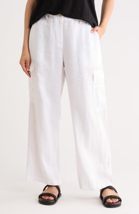 Wide Cargo Organic Linen Pants