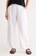 Eileen Fisher Wide Cargo Organic Linen Pants