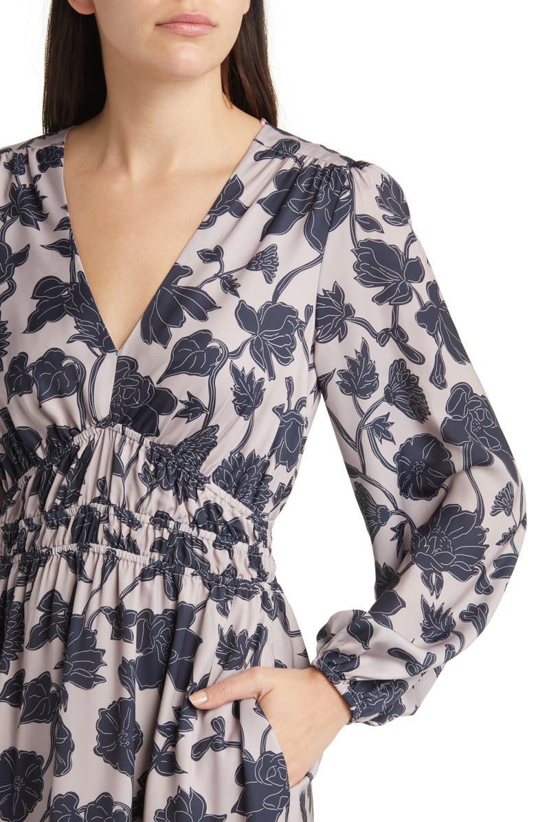 Lost + Wander Amina Floral Print Long Sleeve Midi Dress, Alternate, color, 