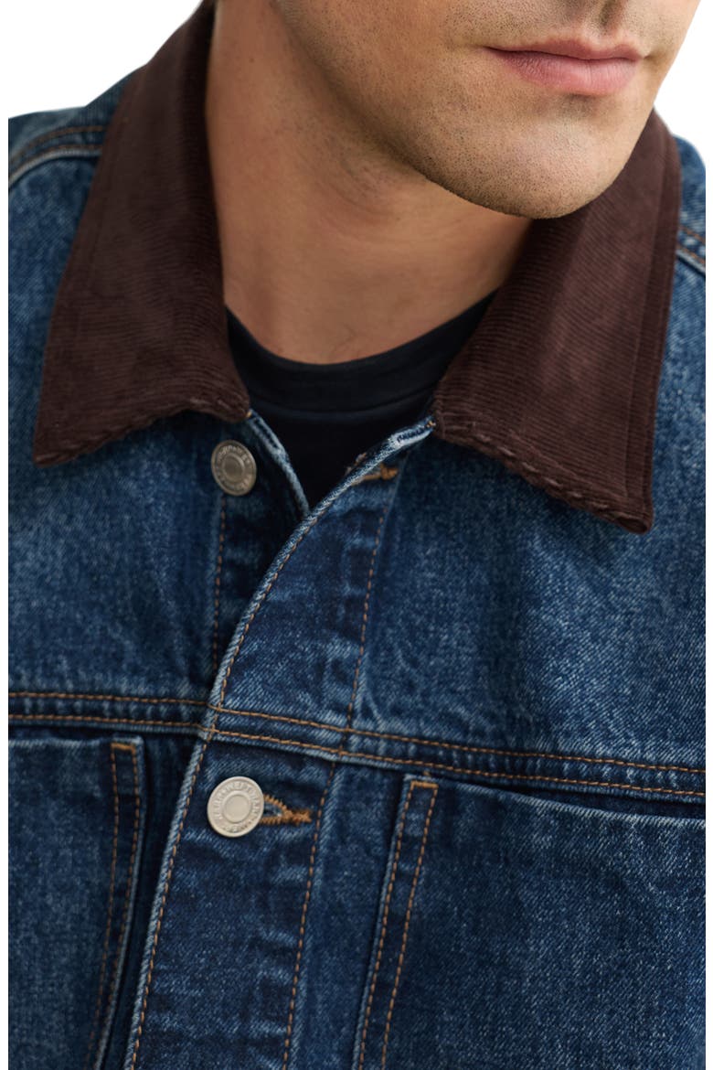 SEA Denim Jacket with Corduroy Collar, Alternate, color, HAWTHORNE