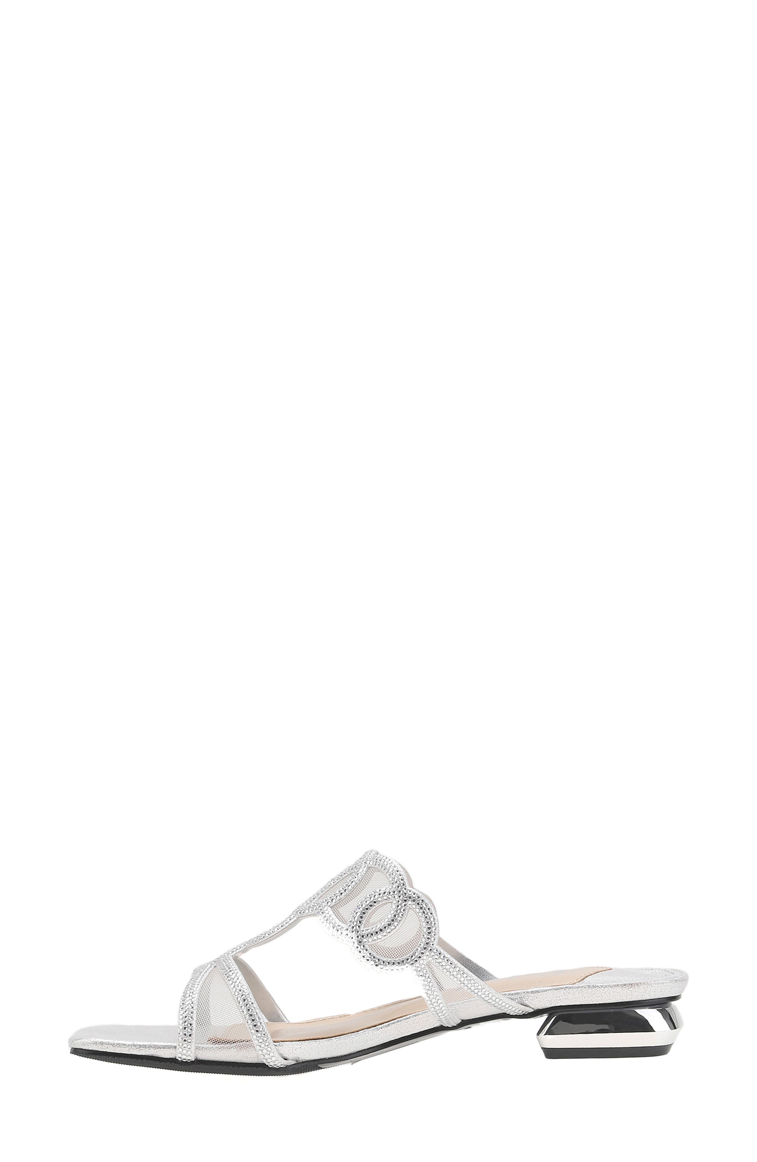 Fab Rhinestone Slide Flat, Alternate, color, SILVER
