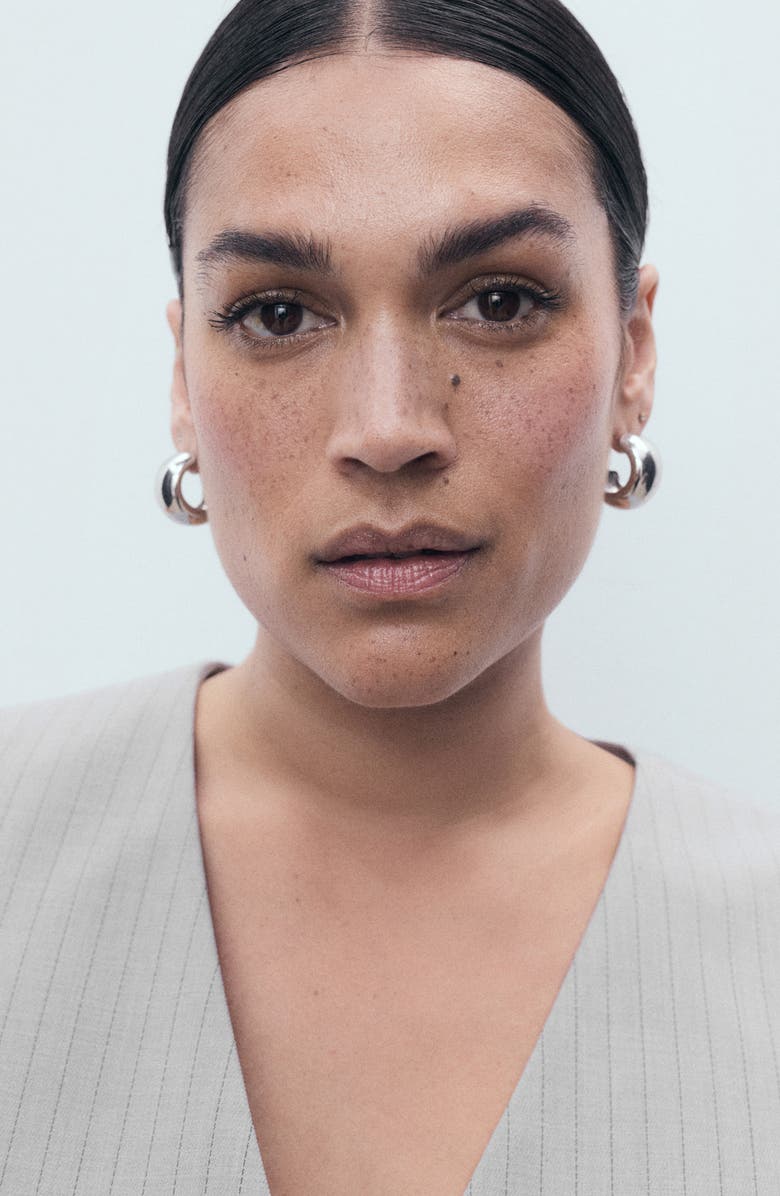 MANGO Pinstripe Suit Waistcoat, Alternate, color, Grey