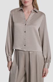 DKNY Grommet Collar Button-Up Shirt