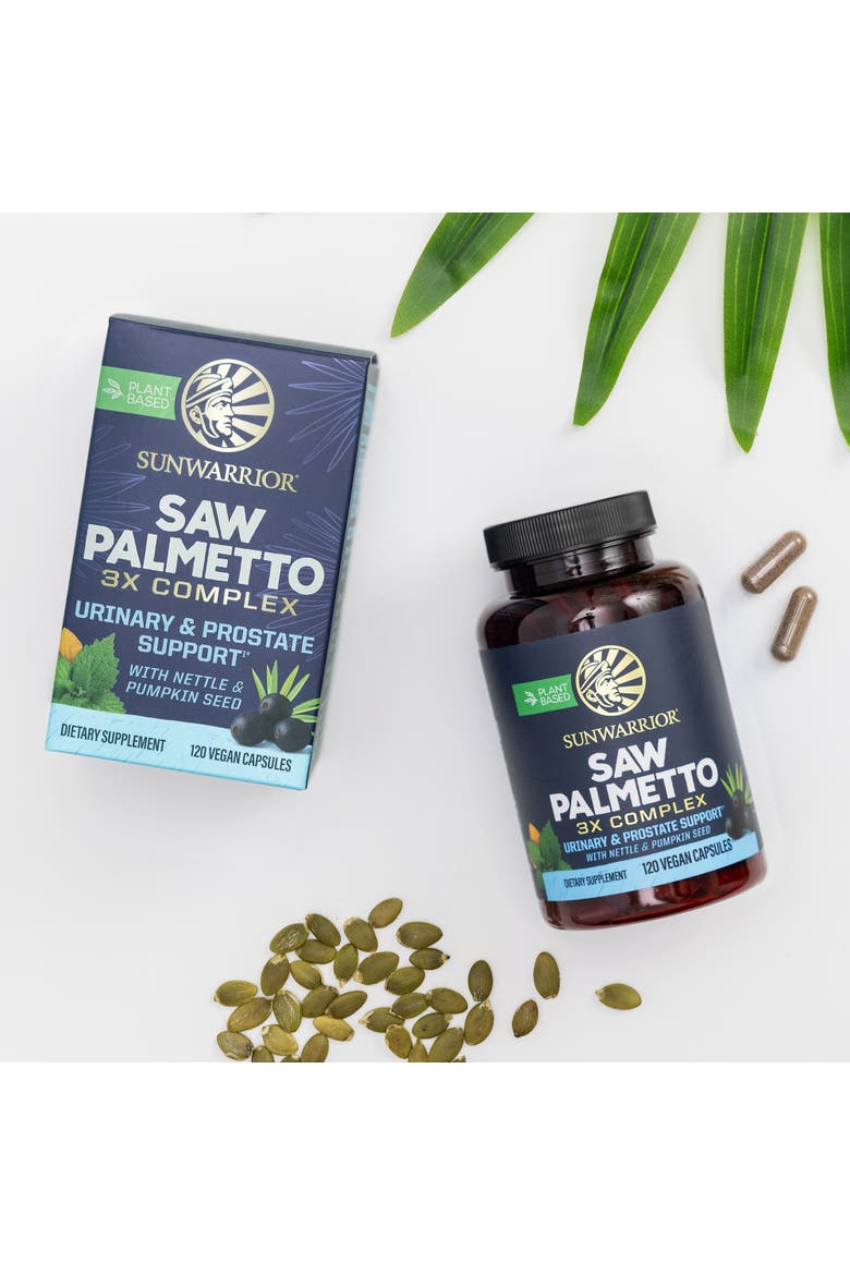 Saw Palmetto 3x Complex Capsules 120ct, Alternate, color, No Color